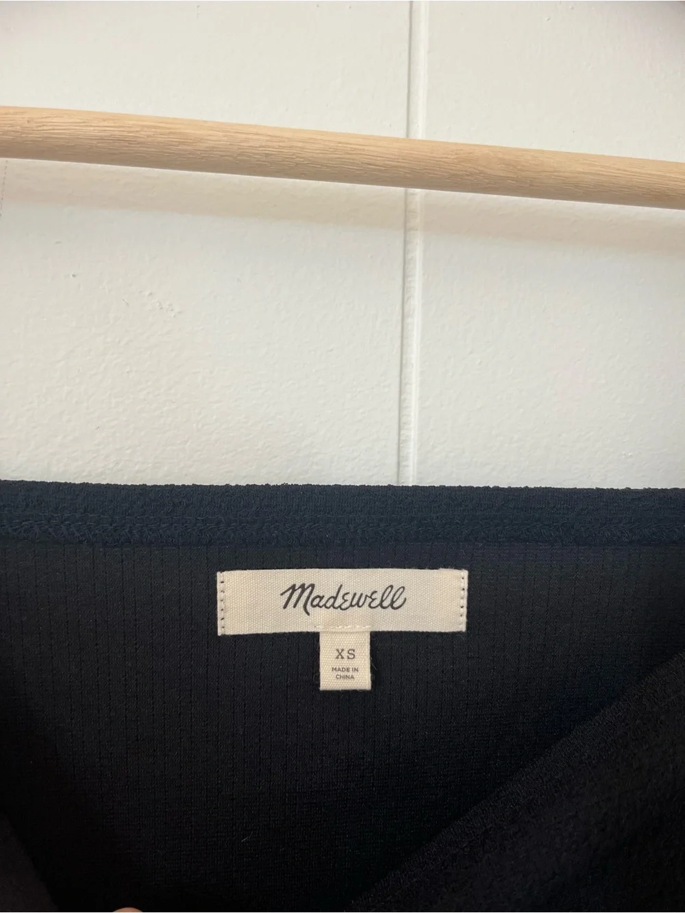Madewell Black Square-Neck Puff Sleeve Top